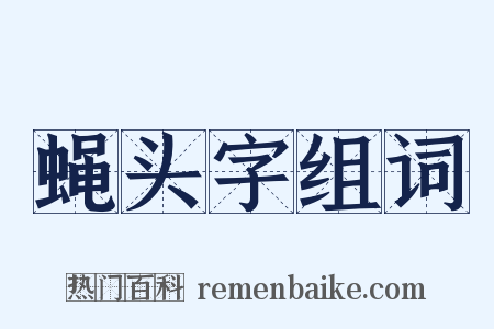 蝇头字组词是什么意思的图片